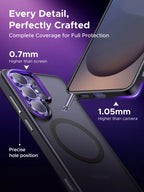 UGREEN For Samsung Galaxy S26 Ultra 2026 Magnetic Case Clear Hard Back Cover Cases for Samsung SamsungGalaxyS26 2026 Black TPU