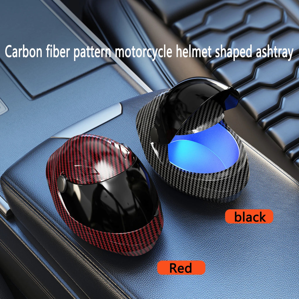 New carbon fiber motorcycle helmet shaped ashtray, suitable for car, home, office, and as a high-end creative decoration