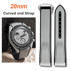 Strap for Omega X Swatch Joint MoonSwatch 20mm Curved End Silicone Rubber Band for Seamaster 300 Waterproof Sport Watch Bracelet