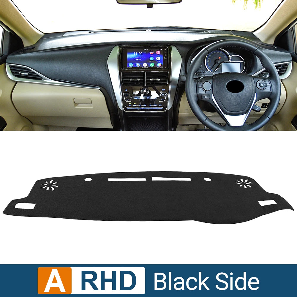 For Toyota Yaris Ativ 2019 2020 2021 2022 2023 2024 Car Dashboard Cover Avoid Light Pad Sun Shade Anti-UV Carpets Non-Slip Mats