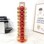 1PC 40 Pod Coffee Capsules Nespresso Coffee Pods Holder Rotating Rack Coffee Capsule Stand Storage Shelve Organization Holder