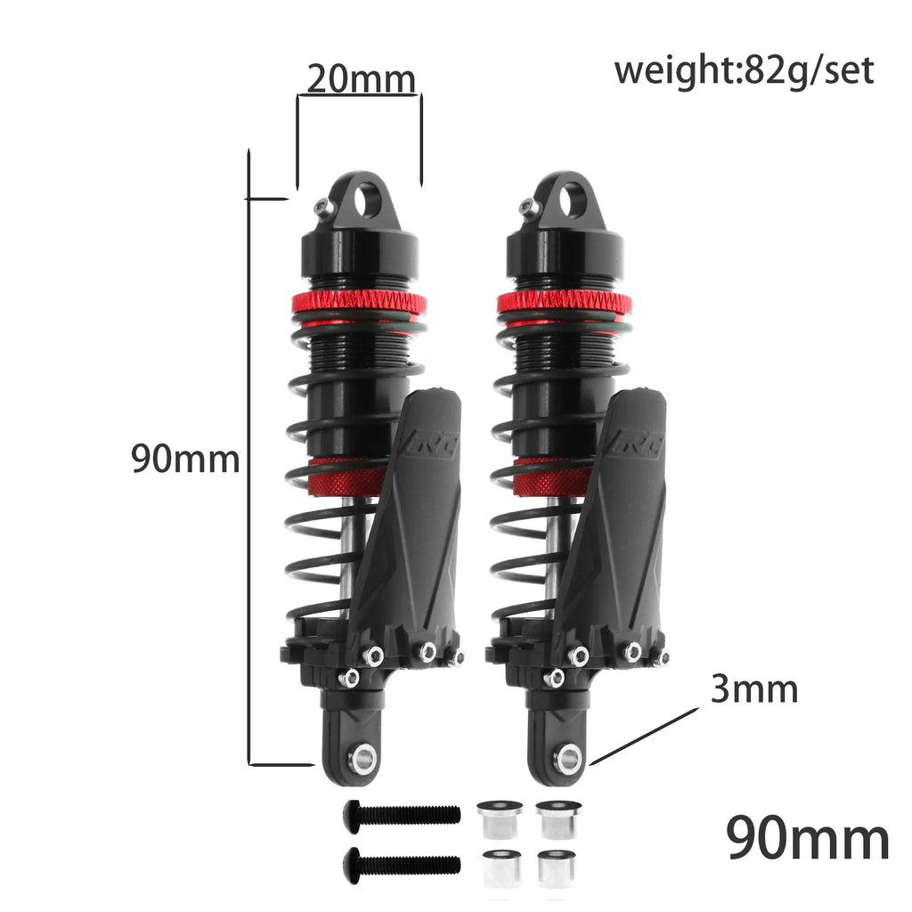 RS Aluminum Shock Absorber 90/95/105/115mm Damper For 1/10 RC Crawler Car  Flying God Short Card Big Foot Car Model Car Upgrade