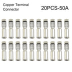 20pcs 50Amp Copper Terminals Connector For 50A FOR Style Plugs Contacts For 4-12square 6 B & S Wire Cable Terminal