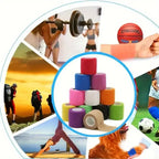 12/24Rolls Athletic Wrap Tape Self Adhesive Elastic Bandage Elastoplast Sports Protector Knee Finger Shoulder Tattoo Accessories