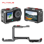Flymile Action 6 Metal Cage Protective Case Aluminum Alloy Shell Cold Shoe Mount Adapter for DJI Action 6 Creator Accessories
