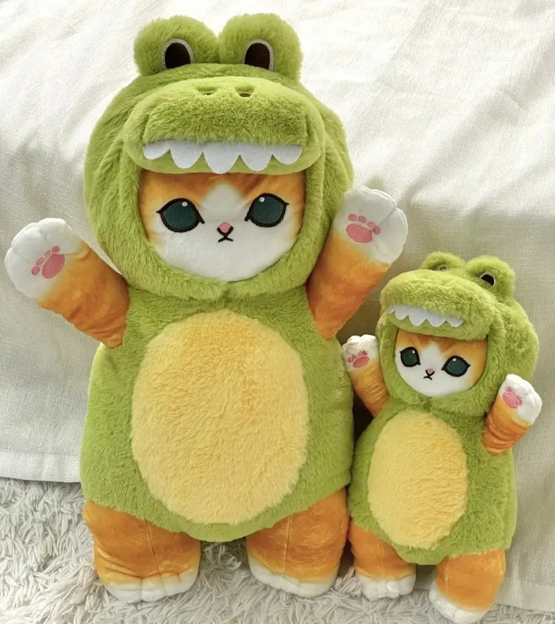 Cat long plush doll polyester fiber, dinosaur/bear/cow styles, 30cm or 50cm