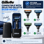 Gillette Brand Black Razor Case Magnetic Travel Case Compatible with Fusion/Magnetic/Match/Vector 3 Series