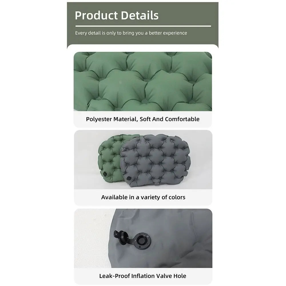 Foldable Inflatable Seat Cushion Moisture-proof Space-saving 3D Air Seat Cushion Waterproof Lightweight Camping Chair Pad Hiking
