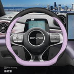 Leather Car Steering Wheel Cover for BYD Dolphin Mini Song Plus Pro Seagull King Yuan Up Sealion 7 Qin Plus 2026 Accessories