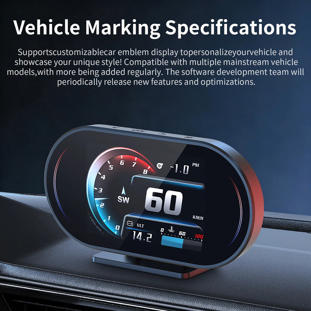 Car GPS+OBD HUD LCD Display OBD2 Head Up Display Car Electronics Accessories Speed Fuel Level RPM Voltage Water Temperature P27
