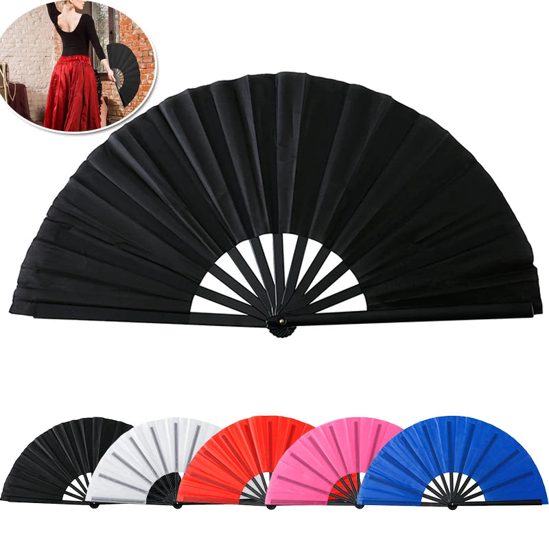 Boots on The Ground Fan,Large Holographic Folding Hand Fan, Clap Fans for Line Dancing,Foldable Craft Holding Hand Fan