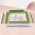 24/26/30mm Mini Mahjongs Board Game Portable Travel Set 144pcs Chinese Mahjongs Classic Traditional Chinese Family Tabletop Game
