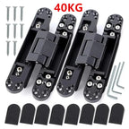 2PCS Invisible Door Hinges, Hidden Door Hinges, Hidden Adjustable Cross Wooden Door Outward Opening Hidden Door Hinges