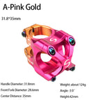 CNC MTB Stem 31.8 Ultralight Handlebar Stem 35mm Aluminum Alloy Road Mountain Bike Bridge Cycling Short Stem Bicycle Accessories