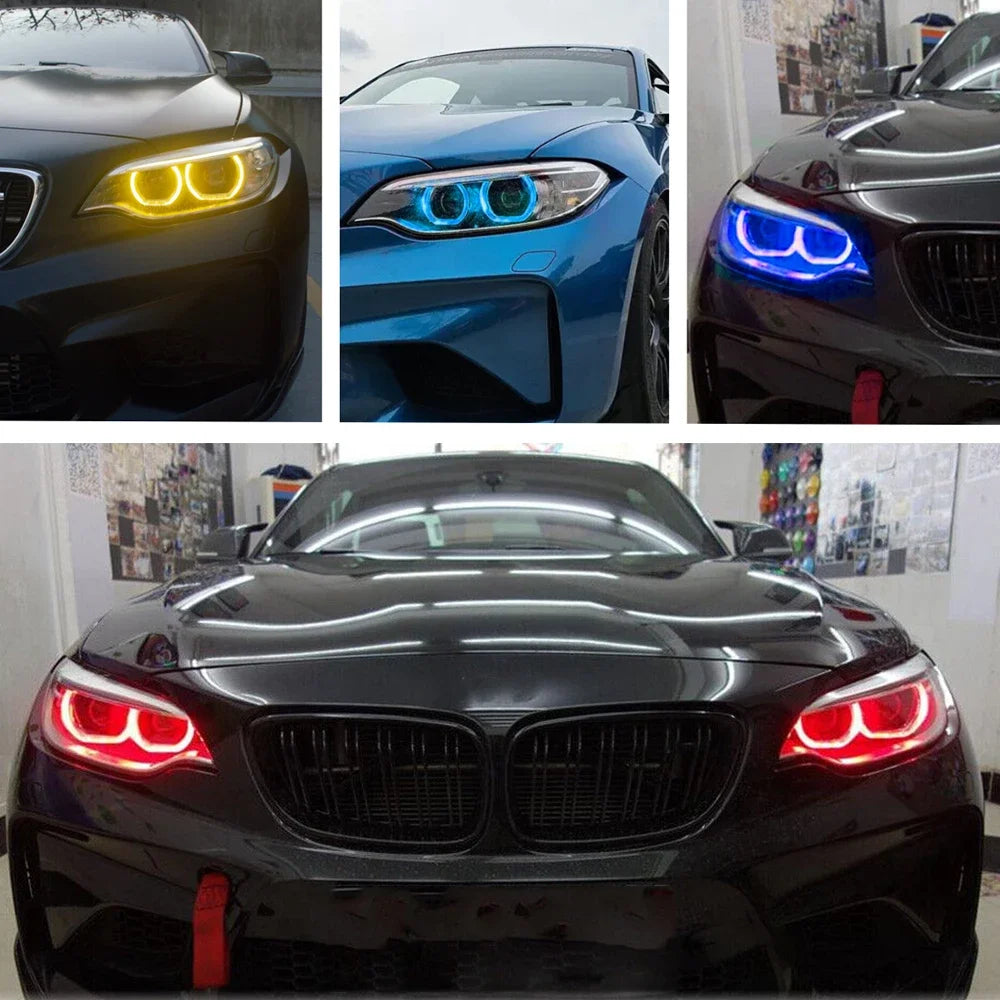 Amber Purple Yellow Blue Red DRL Angel Eyes For 2014-2017 BMW 2 Series M2  F87 F22 F23 220i 228i M240i Xenon Headlight Daylight