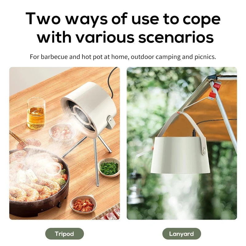 2025 New Portable Exhaust Fan Small Kitchen Hood Extractor Barbecue USB Supply Desktop Range Hoods Mini Suction Cooker Hood