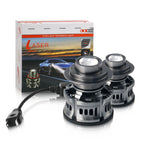 2pcs 12V LED fog light bulbs with projector lens, H11/H8/H7/9006 HB4, colors