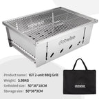 304 Stainless Steel Barbecue Grill Portable Outdoor Stove IGT Table Stove Folding Firewood Stove Barbecue Camping Stove