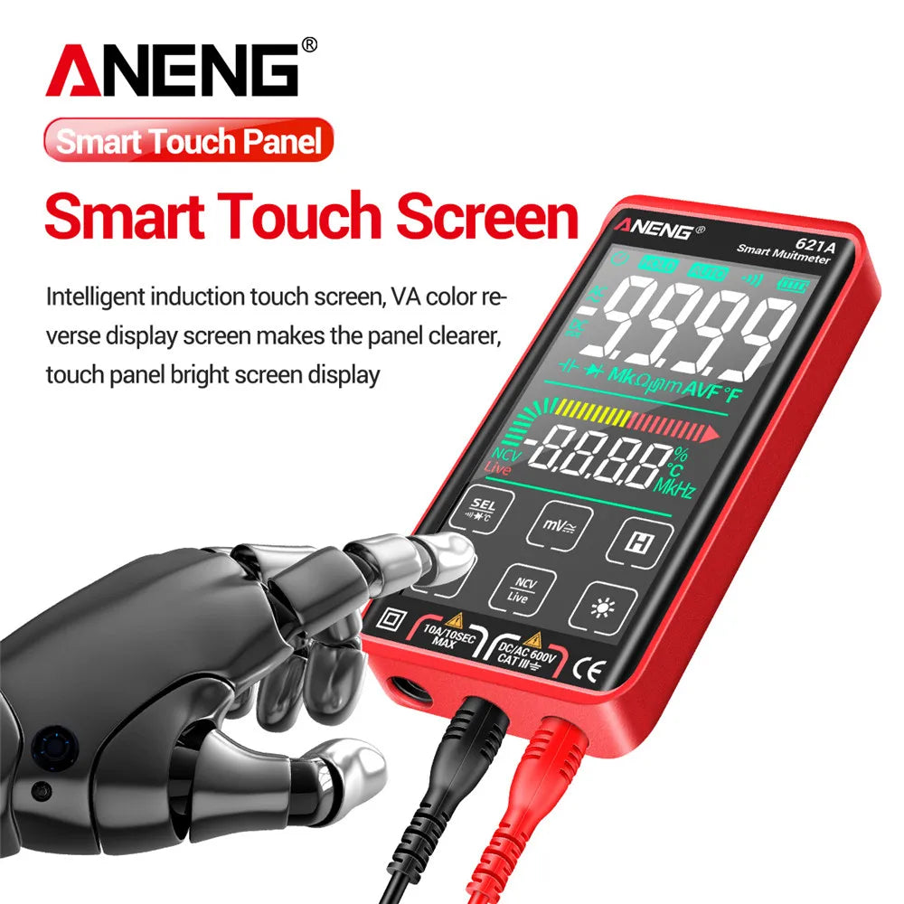 ANENG 621A Touch Screen Digital Multimeter AC/DC Voltage Current Capacitance NCV Diode