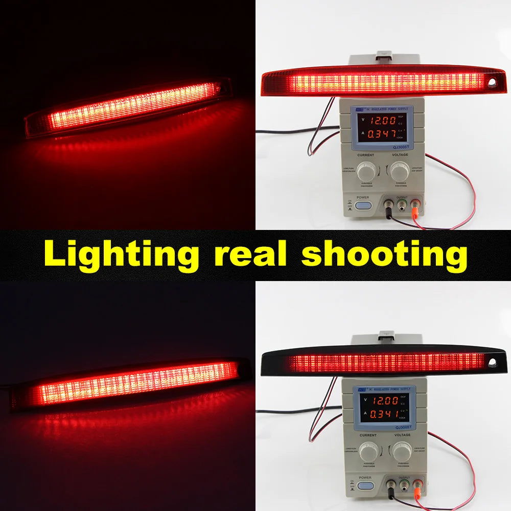 1X Third 3Rd Brake Light, LED Stop Lamp for Renault Megane MK II 2003-2008 Rear Tail Light, Red Shell OEM：8200175538