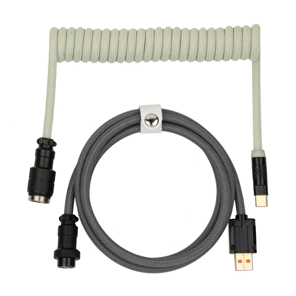 EPOMAKER Mix Pro Coiled USB-C Keyboard Cable 1.5m Double Sleeved, Detachable 4-Pin Aviator