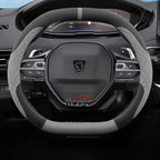 Suede Leather Car Steering Wheel Cover for Peugeot 508 308 SW E-208 208 E-408 408 GT 2021 2022 2023 2024 2025 Auto Accessories