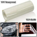 Self-Healing TPU Headlight/Taillight Protection Film Wrap, Transparent/Black/Gray 30cm
