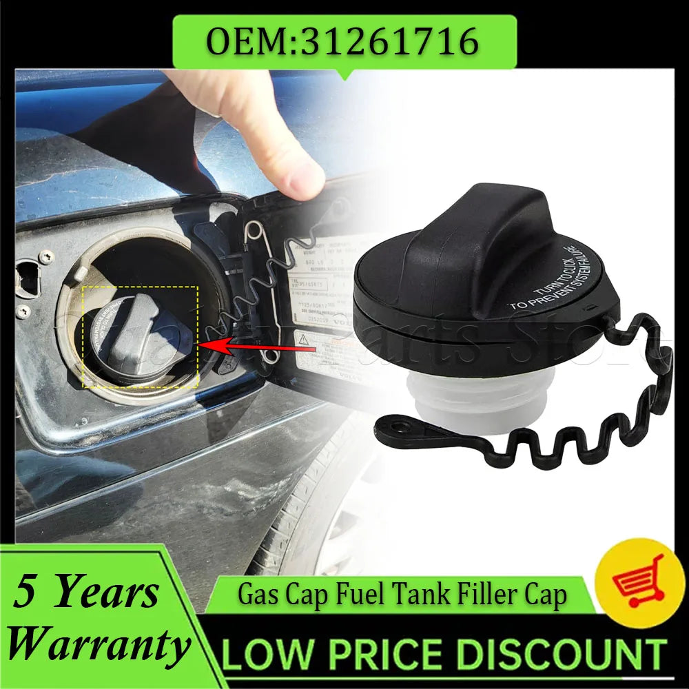 Fuel Filler Cap for Volvo S80 V70 XC90 XC60 S60 V60 XC70 2005-2016 31261716