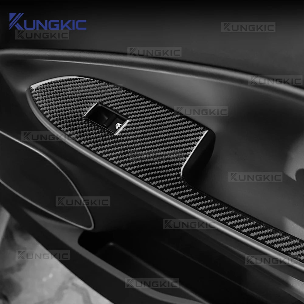 Carbon Fiber Window Lift Switch Panel Sticker for Alfa Romeo Giulietta 940 2010-2021 LHD/RHD