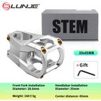 Mountain Bike Power Stem 35 45MM CNC Short Handlebar Bridge Aluminum Alloy 0 Degrees Hollow Road Bike Power 31.8 Mtb Stem