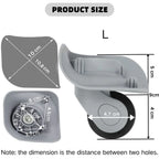 2Pcs Suitcase Wheels Luggage Spinner Caster Silent  Luggage Wheels Replacement Wheels Customs Box Trolley Accessories Hot