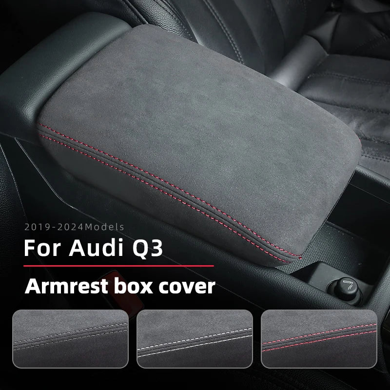 Car Central Armrest box cover Tray Case Holder for Audi Q3 F3 Sportback 2019-2021 2022 2023 2024 Container Organizer Accessories