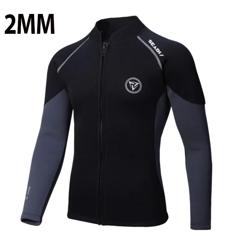 3mm/2mm Neoprene Wetsuit Men Jacket Pants for Swimming Surfing Scuba Diving Kayaking Kitesurf Front Zipper Swimwear Surf Suits