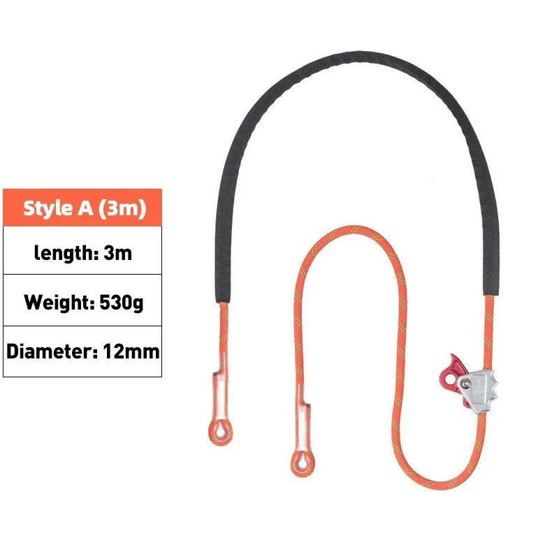 Electrician Fence Height Work Adjustable Positioning 12mm Safety Rope Flat Belt Fall Prevention Construction Safety Equipment