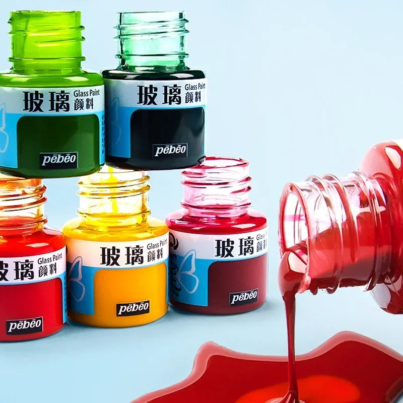 Waterproof Glass Paint 20/25ml Sun-Resistant Acrylic Paints For Artist Drawing Painting Pigment Hand Painted Glass Paint DIY