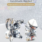 KBEAR STREAMER Handmade Molded Single Dynamic In-Ear HiFi Headphones 10MM PEK diaphragm DD 5N silver-plated wire craft