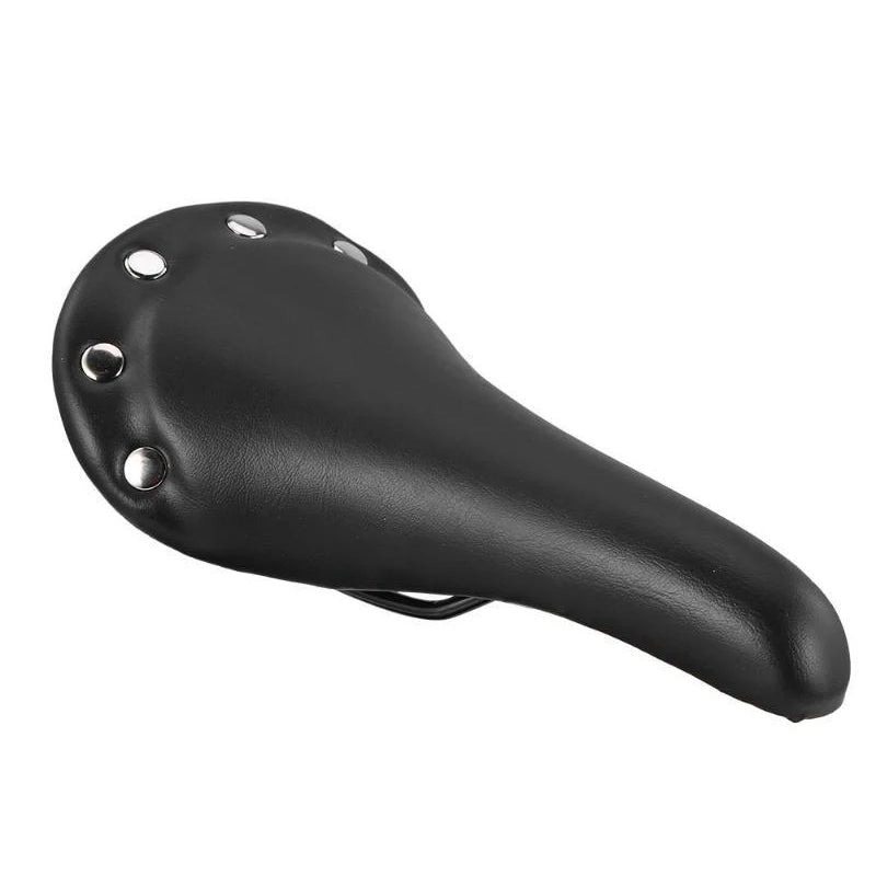Vintage Waterproof Bike Saddle Cover Leather Seat Cover for Road Bicycle, Brown/Black