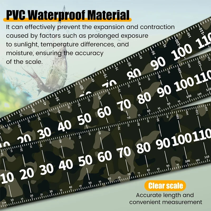 1pc 109.22cm Waterproof PVC Fishing Ruler - Durable Measuring Tape for Boats, Kayaks & Marine Use