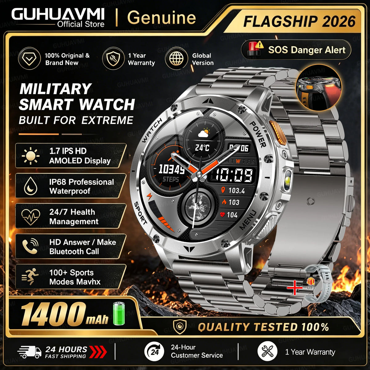 Silver Steel / Sports Watch / China Mainland