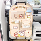 Car Back Seat Organizer Anti-kick Pad Rear Safety Seat Anti-wear Pad Car Anti-dirty Pad Universal Car Backrest Storage Bag