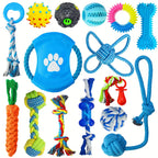 15PCS Dog Toys for Aggressive Chewers,Durable Rope Tug-of-War Chew Sticks &Unbreakable Rubber Balls for Small Medium Large Breed