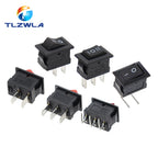 KCD11 Mini Rocker Switch 10x15mm 100pcs 2/3 Pin ON-OFF or ON-OFF-ON 3A 250VAC
