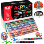 12-168 Colors Direct Liquid Marker Pen Set,DIY Hand Drawn,Graffiti Paint Art Acrylic Paint Pens,Perfect for Artist/Student