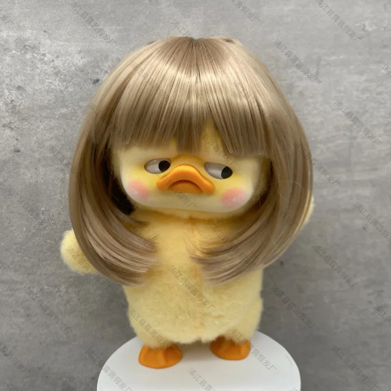 Wig for Upsetduck Doll Wig 24-26cm Head Circumference High Temperature Fibre Hair for Labubu Doll Decoration