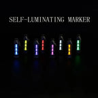 Titanium Alloy Luminous Night Signal Light Outdoor EDC Luminous 3.5*25mm Fluorescent Tube Self-illuminating Key Chain betalight