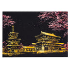 DIY A3 City Landmarks Paris London Night Scene Scratch Painting With Tool Scenery Landscape Colorful Scratch Art Room Decor Gift