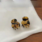 2Pcs/Set Mini 2cm Acetate Small Hair Claw Side Pins Acetate Hair Crabs for Girls Cute Hairpin Clips Women Hair Accessories