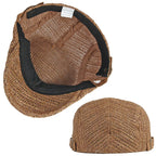 Summer Beret Hat Men Full Mesh Herringbone Cap Breathable Peaked Ivy Cap For Women Daily Wear Sunshade Cabbie Hat Visor