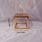 Gold Metal Cake Stand Set Round or Square Dessert Display Pedestal, 2pcs/3pcs or Single