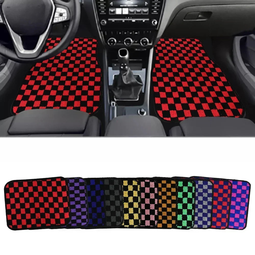 Automobile universal floor mat checkerboard floor mat mosaic grid car floor mat wear-resistant and anti slip floor mat parts